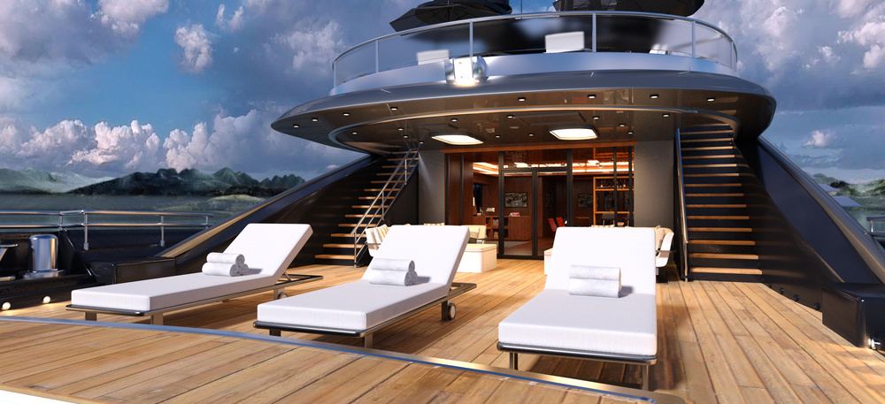 Yacht deck loungers